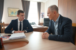 Владимир Сальдо провёл рабочую встречу с министром промышленности и торговли Херсонской области