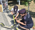 ГИБДД провела в Херсонской области акцию о безопасности на электросамокатах