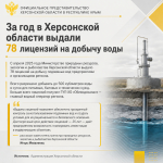 В Херсонской области выдали 78 лицензий на добычу подземных вод