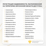 Регистрация недвижимости Херсонской области доступна в 80 регионах России