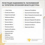 Регистрация недвижимости Херсонской области доступна в 80 регионах России