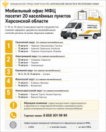 Мобильный офис МФЦ Херсонской области посетит 20 населённых пунктов